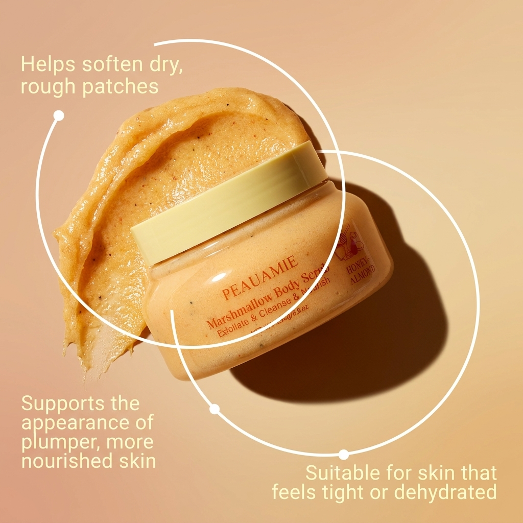 PEAUAMIE Honey Almond Body Scrub