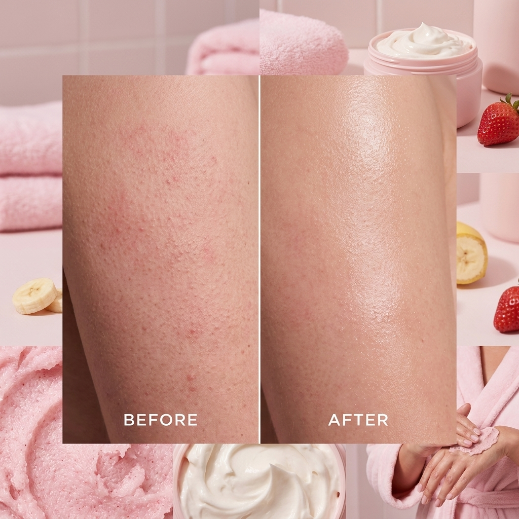 PEAUAMIE Banana Strawberry Body Scrub